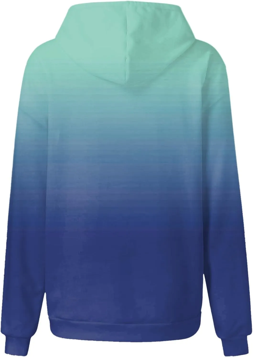 Gradient Printed Hoodies for Women Oversized Hooded Sweatshirts Long Sleeve Shirts Cozy Soft Pullover Womans Hoodie