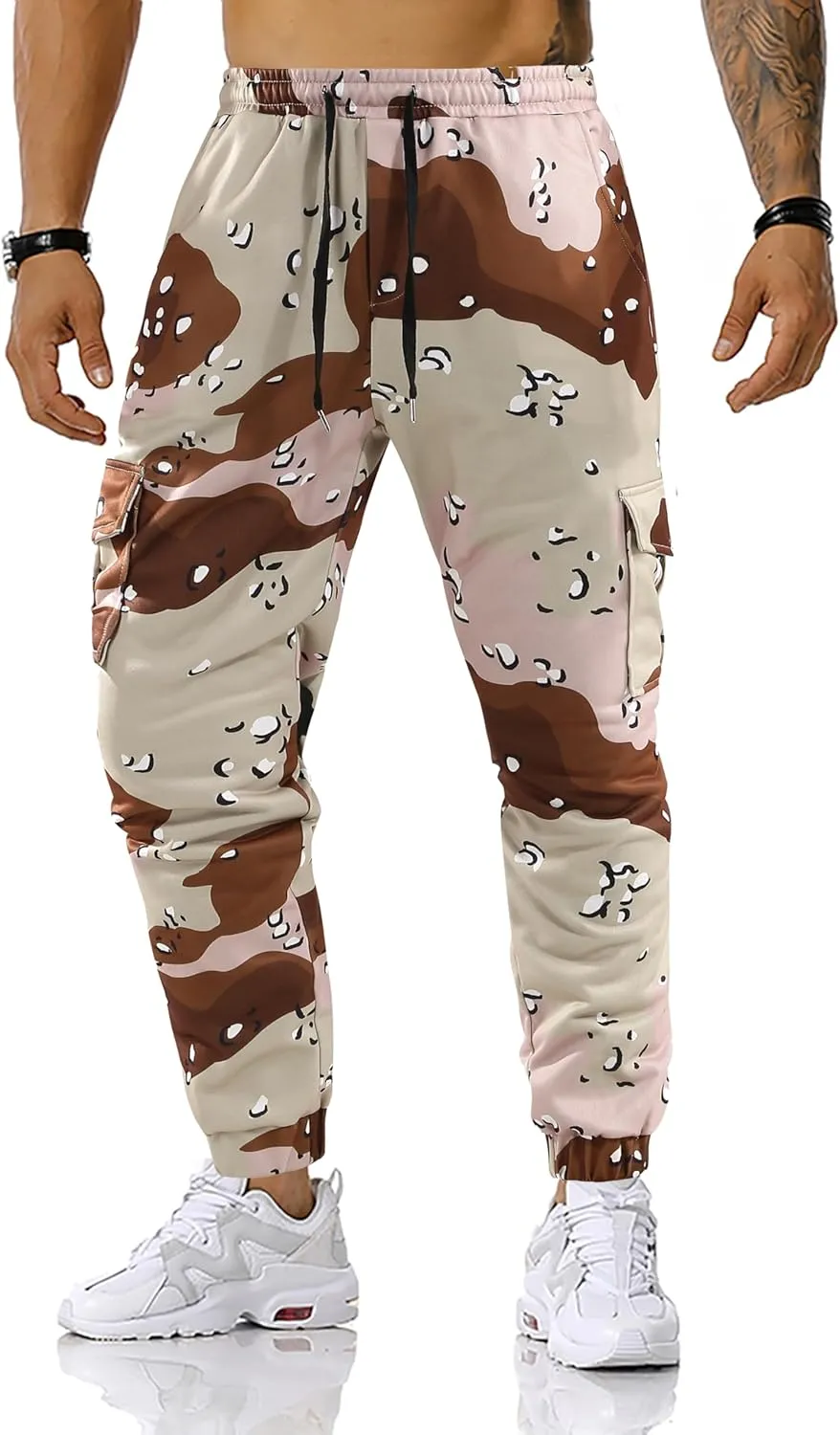 GRAJTCIN Casual Camo Joggers Sweatpants for Men Lightweight Hiking Outdoor Sweatpants Streetwear Pants for Men
