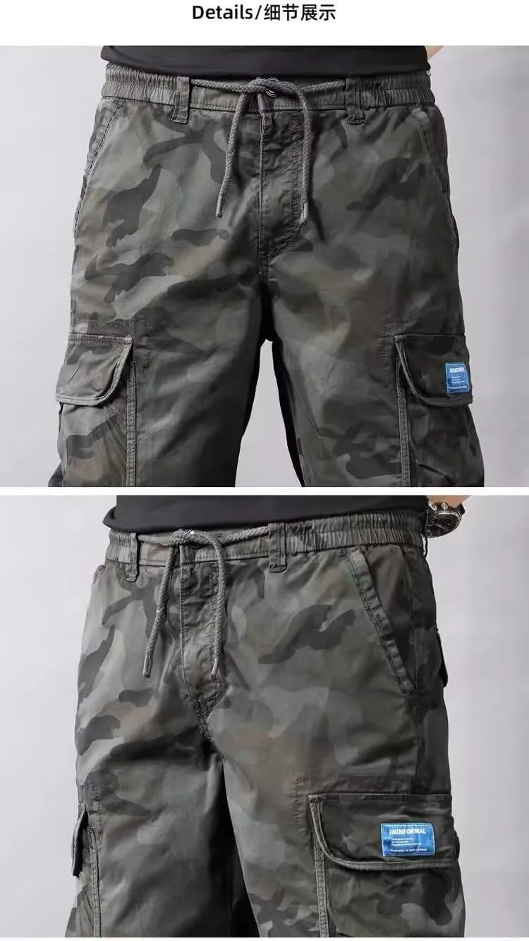 GRAJTCIN Casual Camo Joggers Sweatpants for Men Lightweight Hiking Outdoor Sweatpants Streetwear Pants for Men