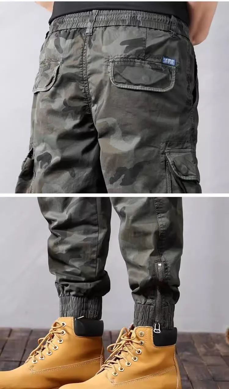 GRAJTCIN Casual Camo Joggers Sweatpants for Men Lightweight Hiking Outdoor Sweatpants Streetwear Pants for Men