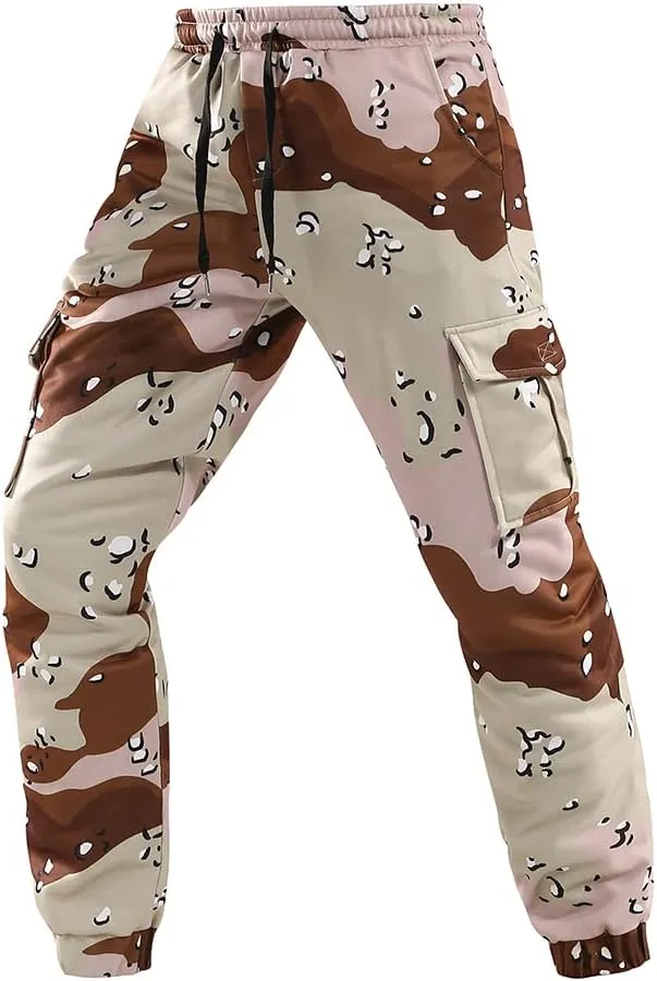 GRAJTCIN Casual Camo Joggers Sweatpants for Men Lightweight Hiking Outdoor Sweatpants Streetwear Pants for Men