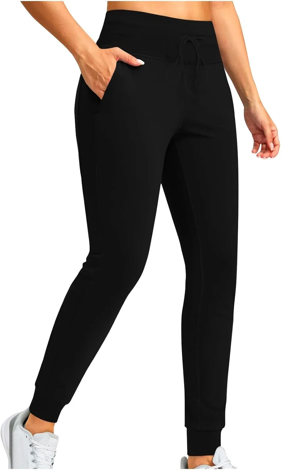 Gumipy Womens Joggers with Pockets Drawstring High Waisted Stretchy Sweatpants Soft Comfy Yoga Pants Tapered Lounge Pants