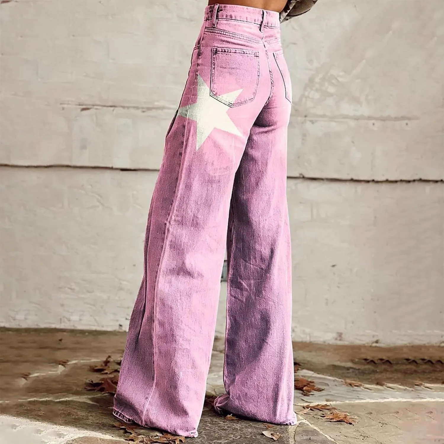 High Waisted Flared Jeans for Women 2025 Straight Leg Casual Vintage Palazzo Pants Y2k Streetwear Fashion Denim Pants