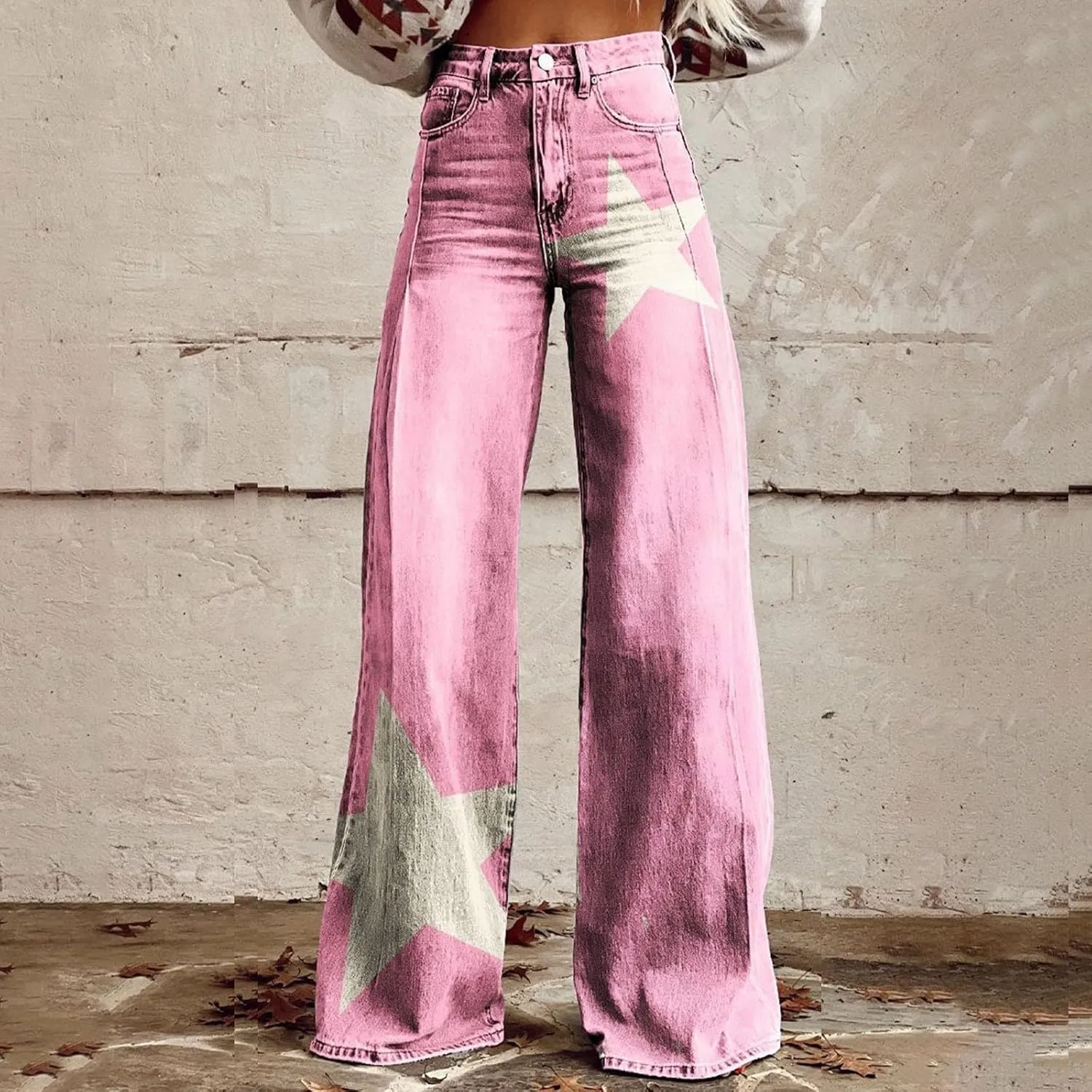 High Waisted Flared Jeans for Women 2025 Straight Leg Casual Vintage Palazzo Pants Y2k Streetwear Fashion Denim Pants