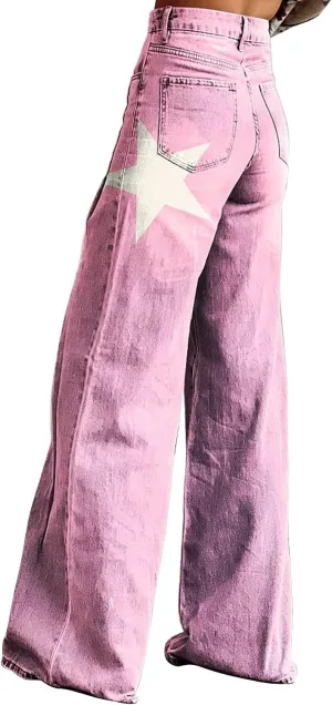 High Waisted Flared Jeans for Women 2025 Straight Leg Casual Vintage Palazzo Pants Y2k Streetwear Fashion Denim Pants