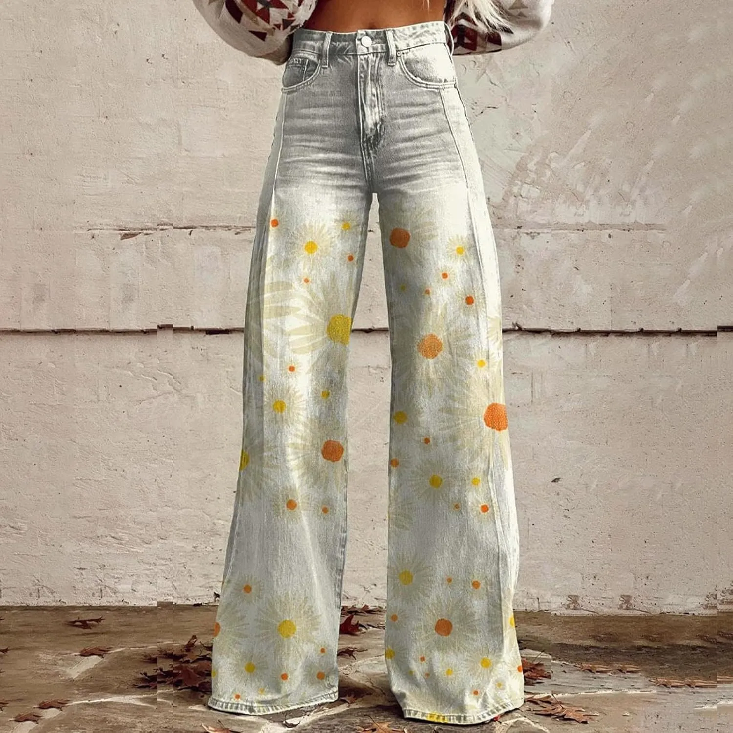 High Waisted Flared Jeans for Women 2025 Straight Leg Casual Vintage Palazzo Pants Y2k Streetwear Fashion Denim Pants