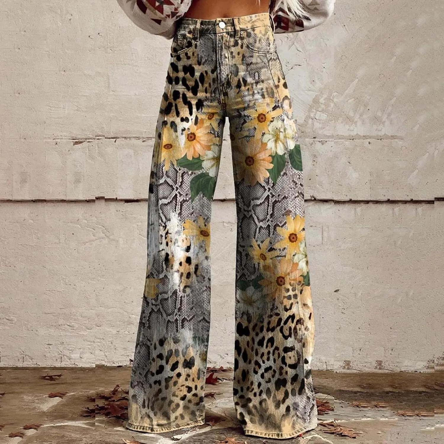 High Waisted Flared Jeans for Women 2025 Straight Leg Casual Vintage Palazzo Pants Y2k Streetwear Fashion Denim Pants