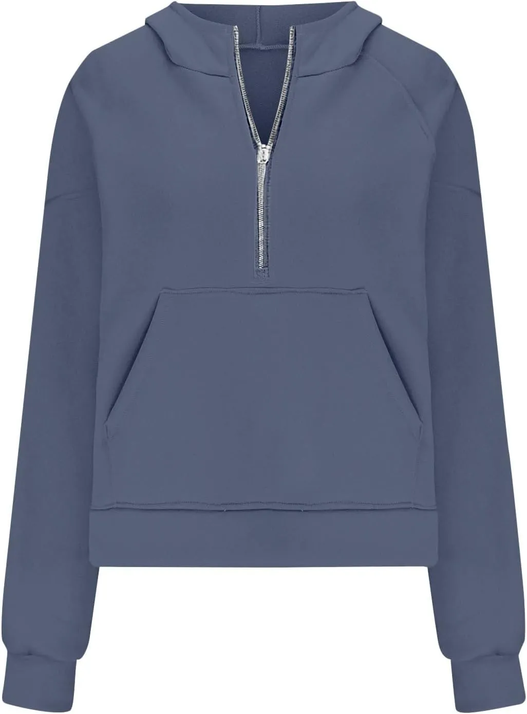 Hoodies for Women Quarter Zip Pullover Cropped Hoodies Long Sleeve Fleece Casual Half Zip Sweatshirts Fall Outfits Clothes