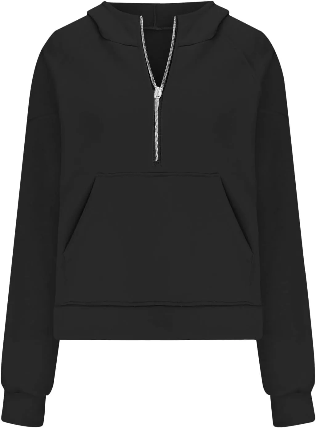 Hoodies for Women Quarter Zip Pullover Cropped Hoodies Long Sleeve Fleece Casual Half Zip Sweatshirts Fall Outfits Clothes