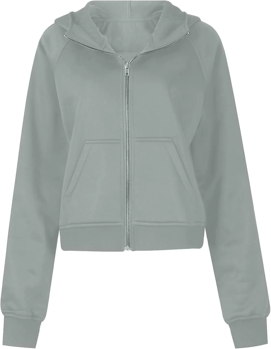 Hoodies for Women Zip Up Cropped Hoodies Fleece Oversized Sweatshirts Full Zip Jackets Y2k Fall Clothes 2024 Fashion Outfit