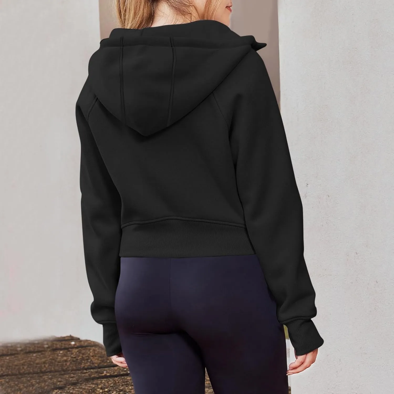 Hoodies for Women Zip Up Hoodies Cropped Sweatshirt Fleece Jackets Fall Outfits Casual Hooded Y2k Tops Winter Clothes 2024