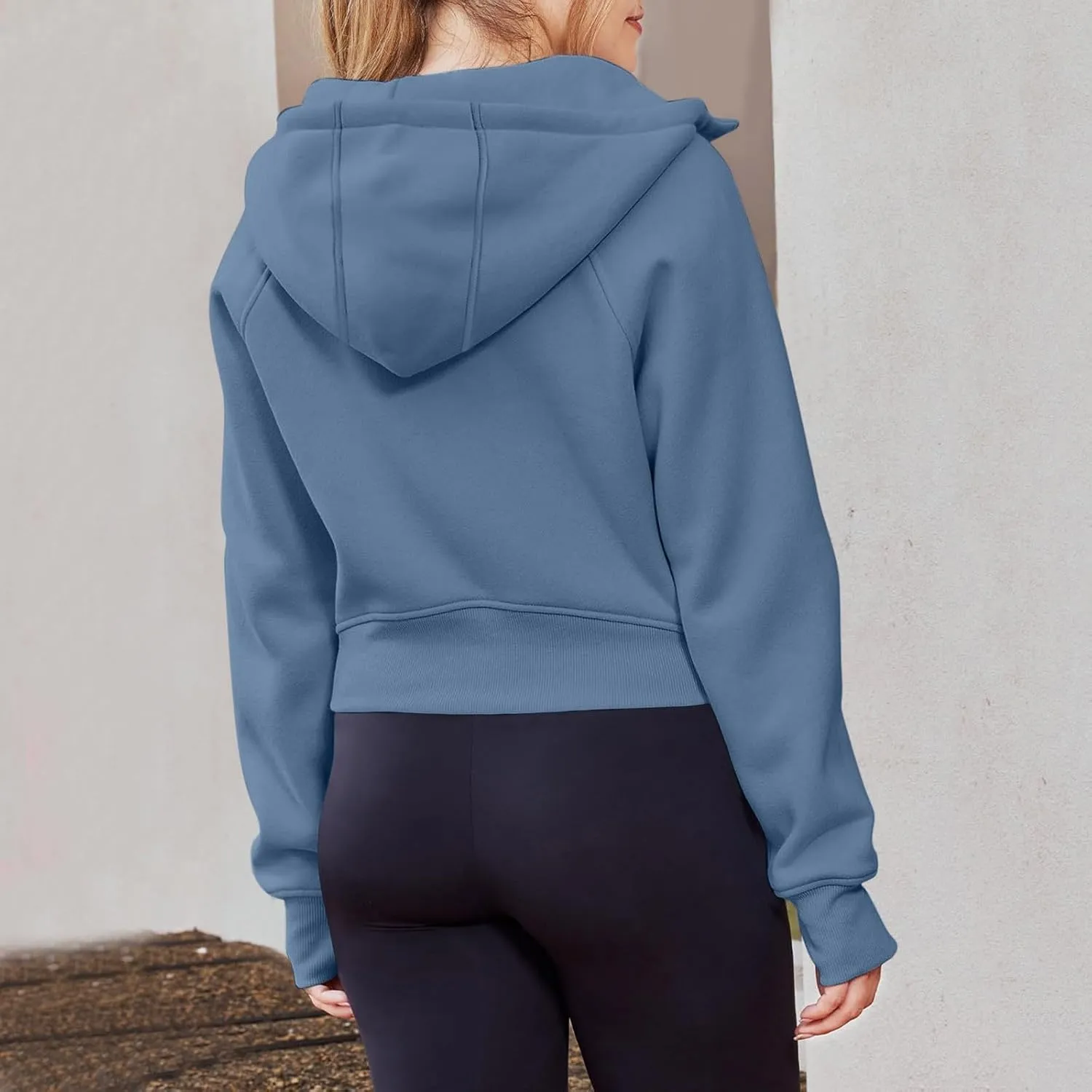 Hoodies for Women Zip Up Hoodies Cropped Sweatshirt Fleece Jackets Fall Outfits Casual Hooded Y2k Tops Winter Clothes 2024