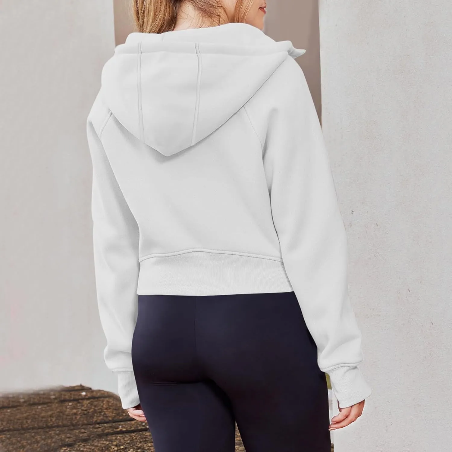 Hoodies for Women Zip Up Hoodies Cropped Sweatshirt Fleece Jackets Fall Outfits Casual Hooded Y2k Tops Winter Clothes 2024