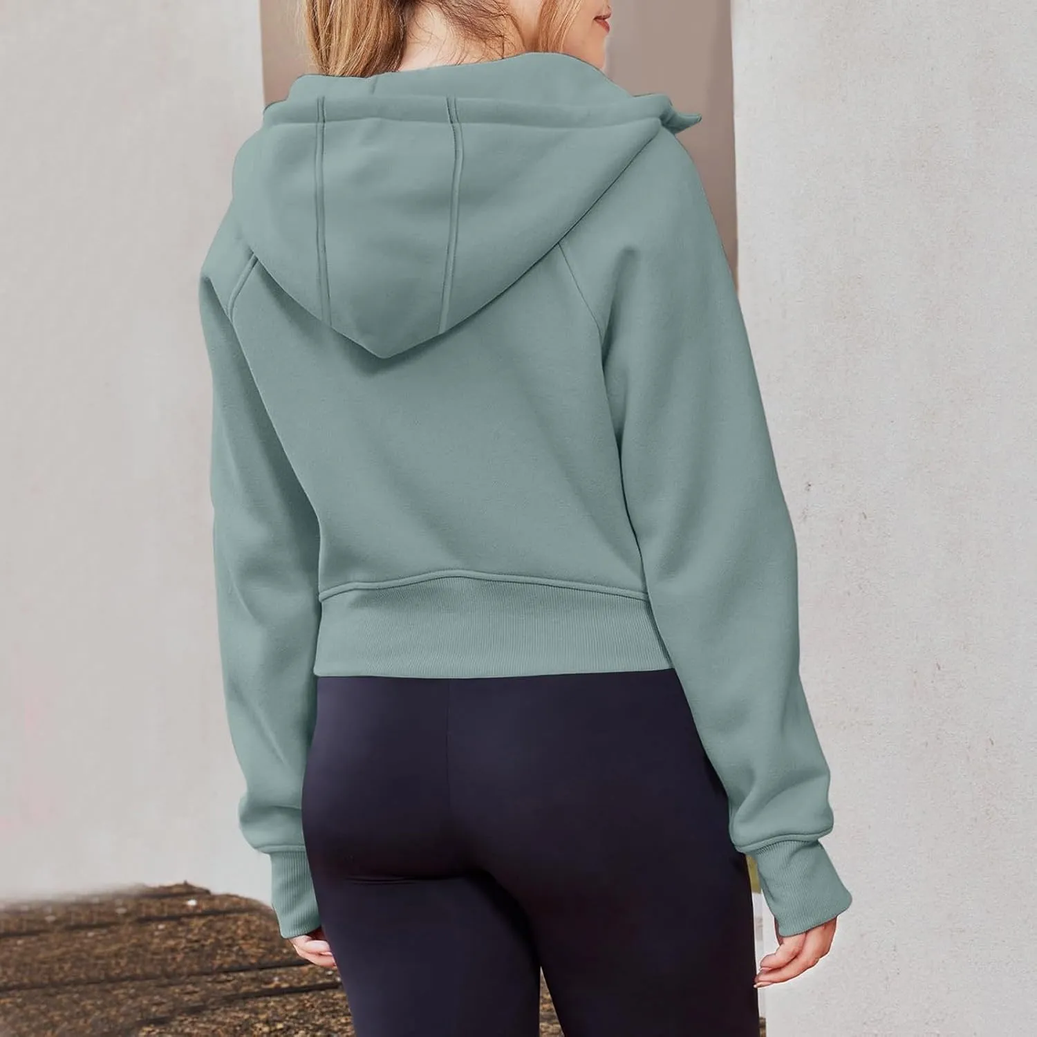 Hoodies for Women Zip Up Hoodies Cropped Sweatshirt Fleece Jackets Fall Outfits Casual Hooded Y2k Tops Winter Clothes 2024