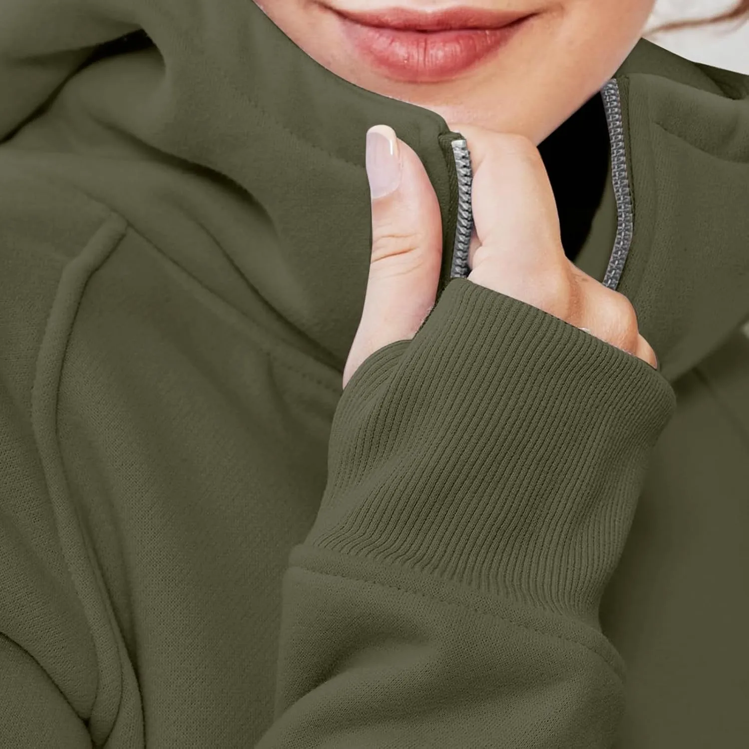 Hoodies for Women Zip Up Hoodies Cropped Sweatshirt Fleece Jackets Fall Outfits Casual Hooded Y2k Tops Winter Clothes 2024