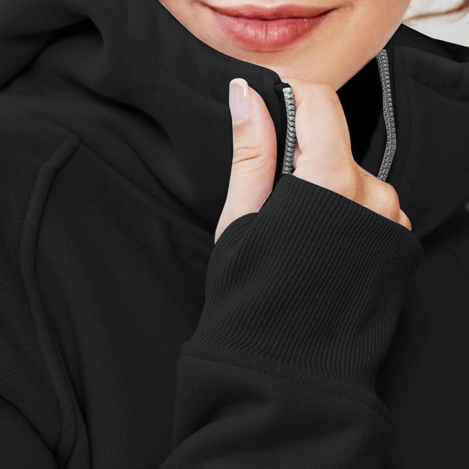 Hoodies for Women Zip Up Hoodies Cropped Sweatshirt Fleece Jackets Fall Outfits Casual Hooded Y2k Tops Winter Clothes 2024