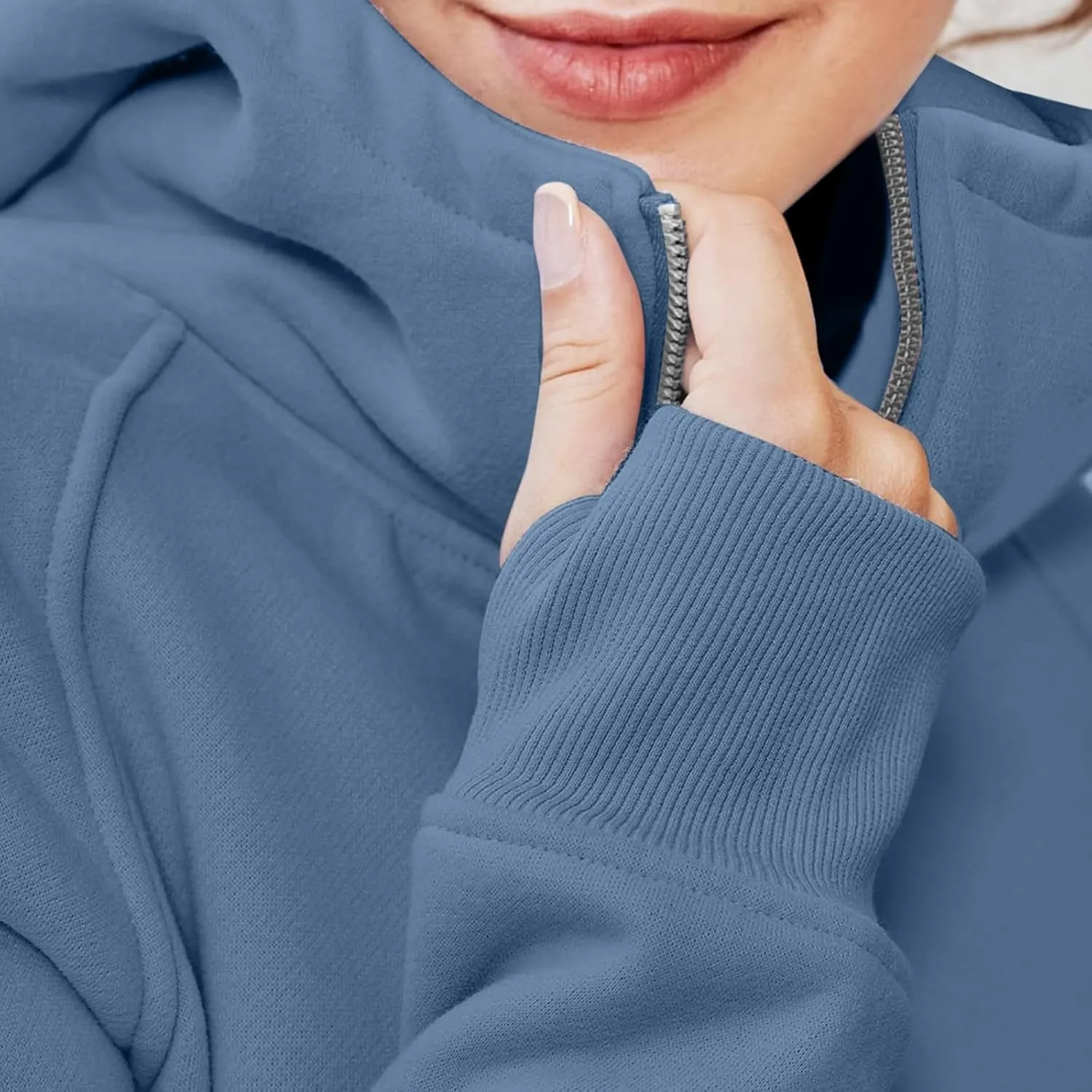 Hoodies for Women Zip Up Hoodies Cropped Sweatshirt Fleece Jackets Fall Outfits Casual Hooded Y2k Tops Winter Clothes 2024