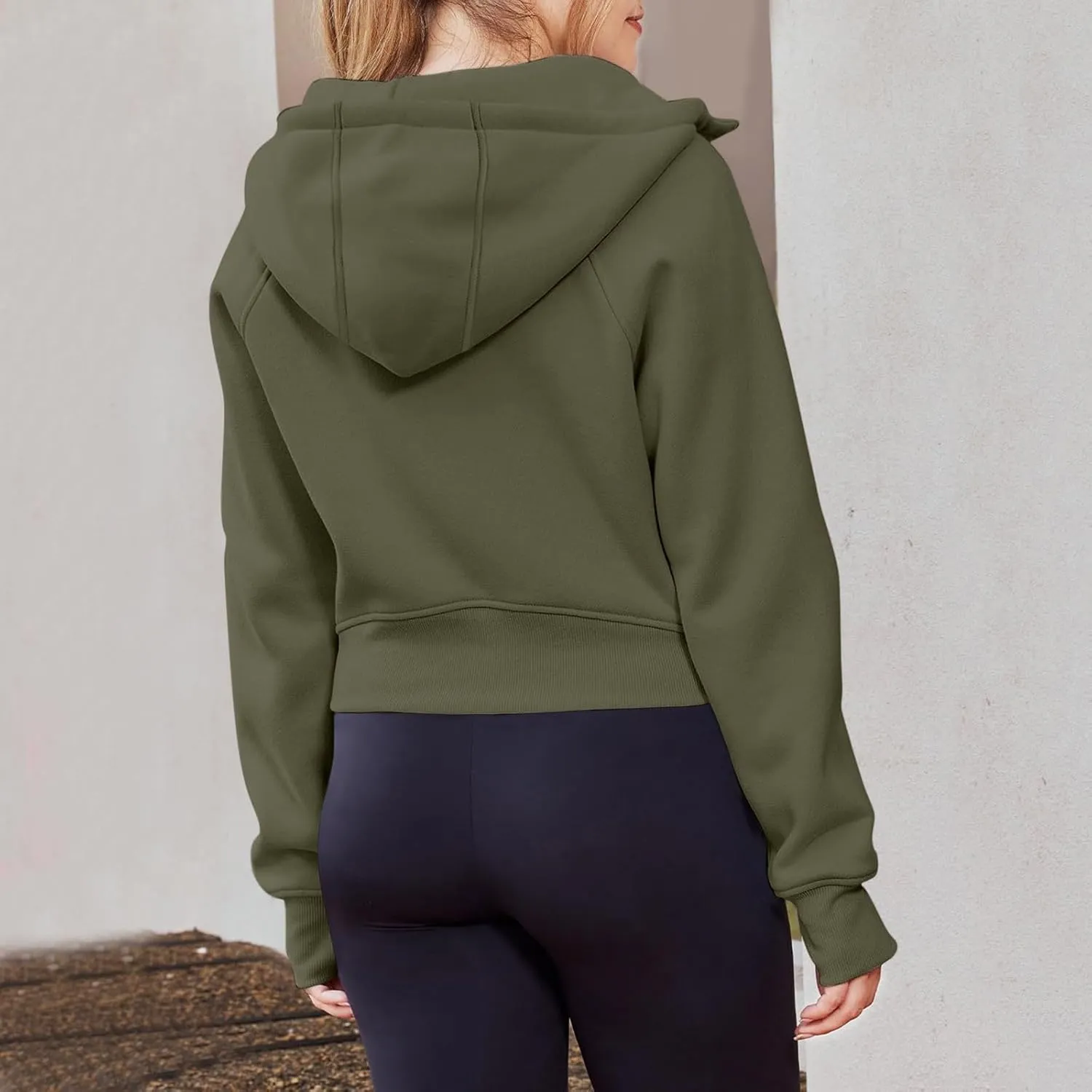 Hoodies for Women Zip Up Hoodies Cropped Sweatshirt Fleece Jackets Fall Outfits Casual Hooded Y2k Tops Winter Clothes 2024