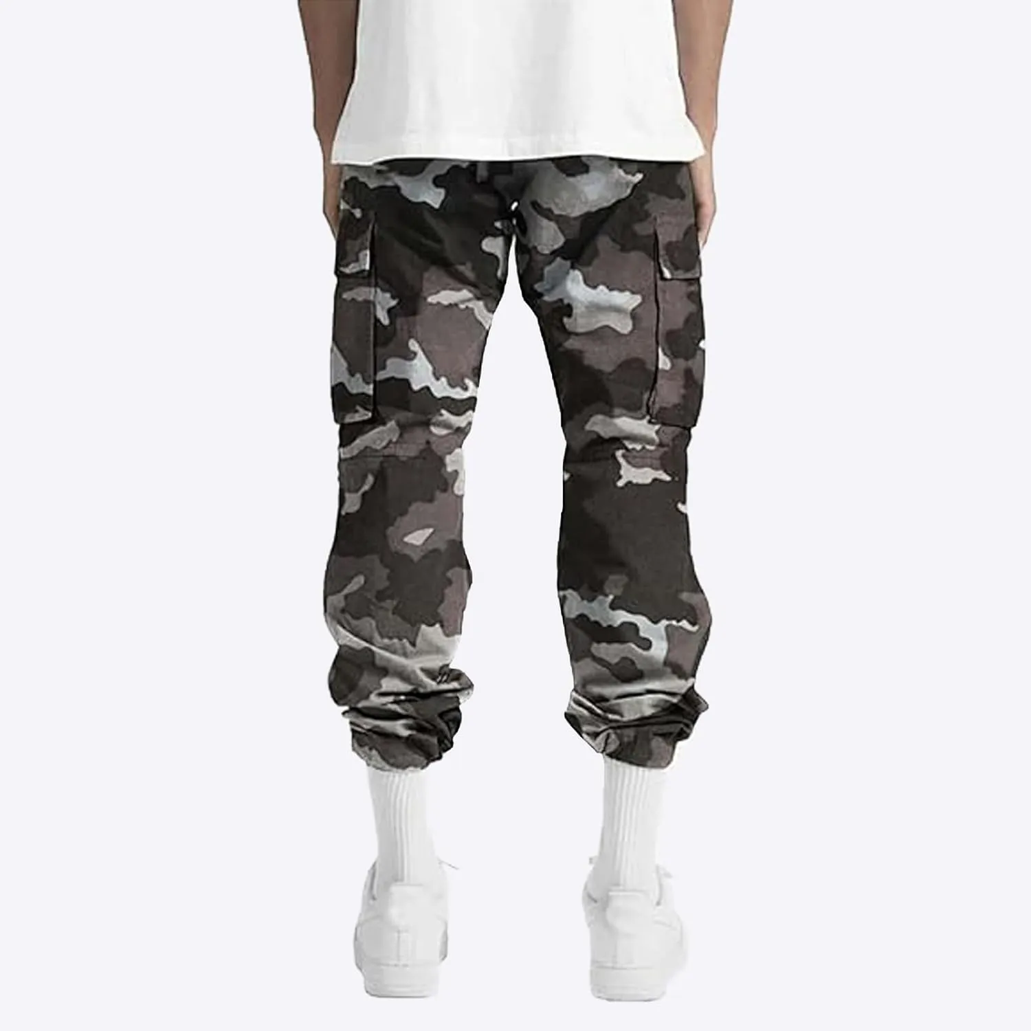 Hulpvktsgiq Men Camo Joggers Sweatpants Casual Lightweight Hiking Outdoor Trouser Streetwear Straight Leg Pants with Pockets