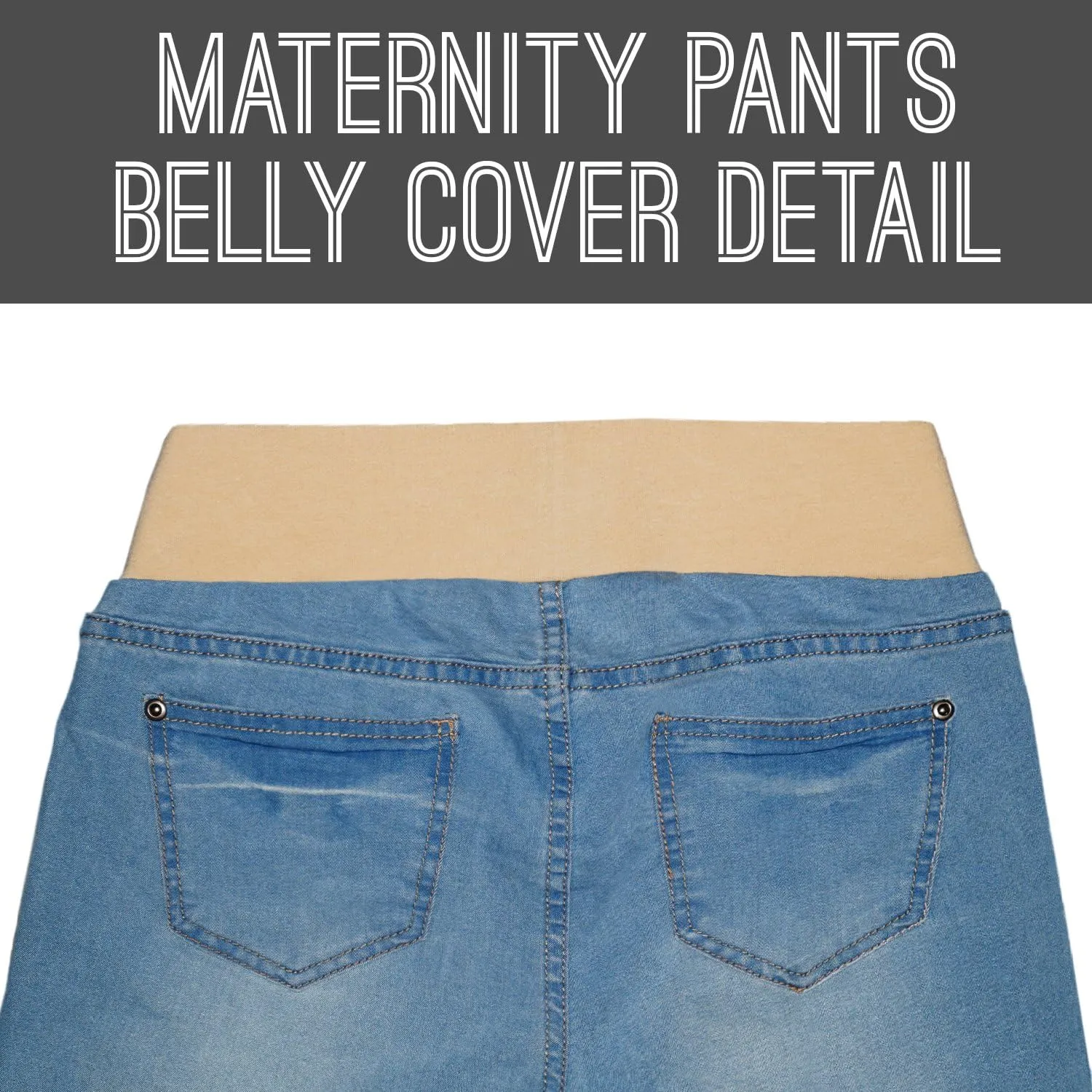 Hybrid & Company Super Comfy Stretch Women's Maternity Bootcut Jeans with Real Pockets