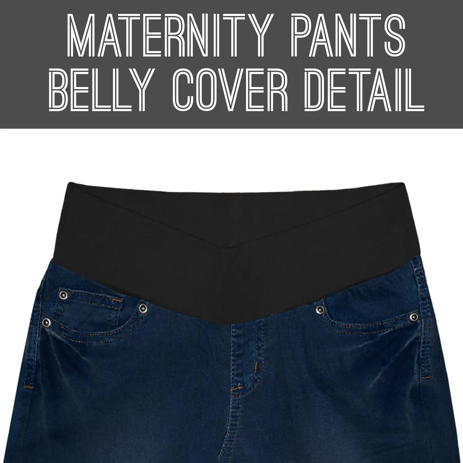 Hybrid & Company Super Comfy Stretch Women's Maternity Bootcut Jeans with Real Pockets