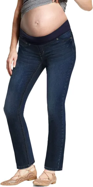 Hybrid & Company Super Comfy Stretch Women's Maternity Bootcut Jeans with Real Pockets