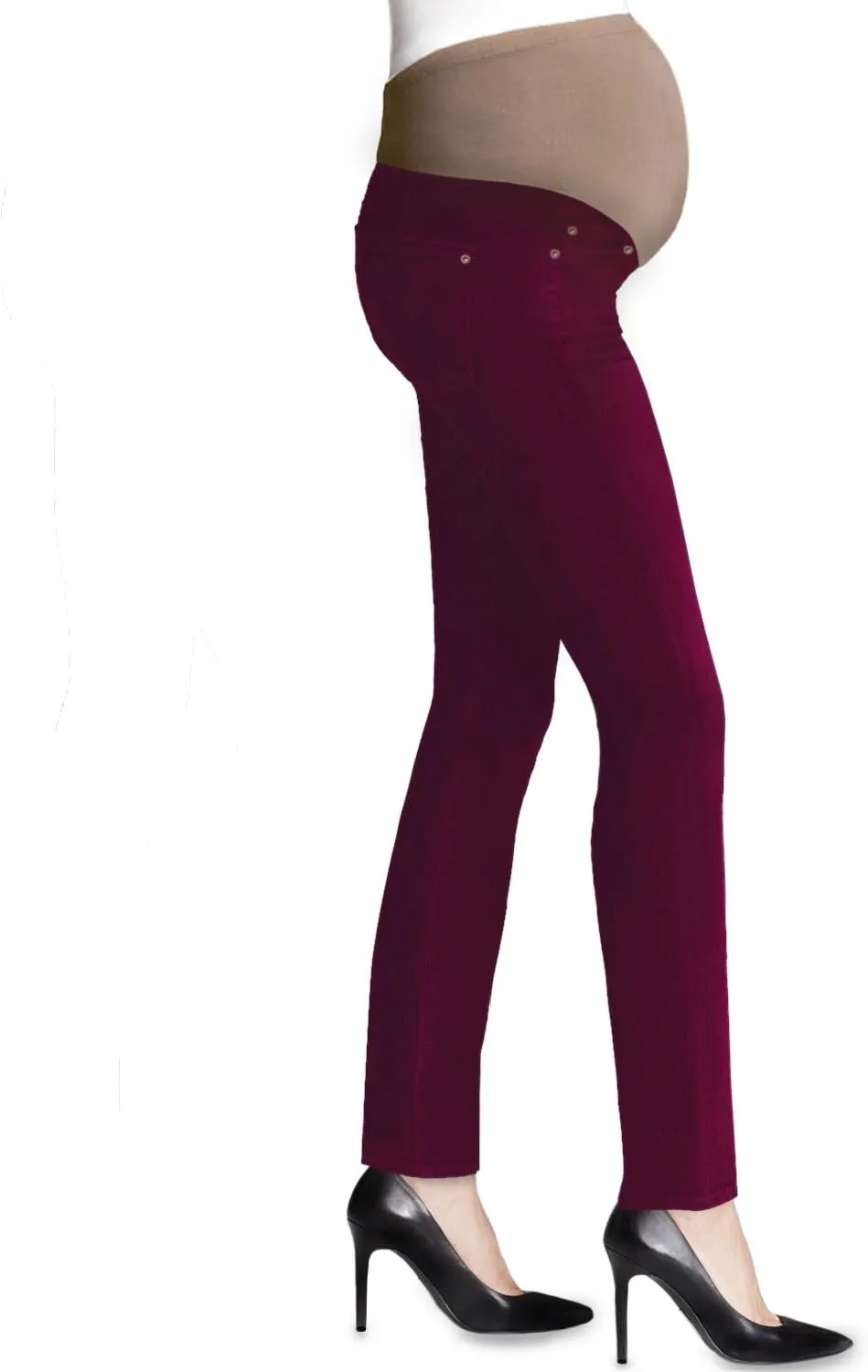 Hybrid & Company Super Comfy Stretch Women's Maternity Bootcut Jeans with Real Pockets