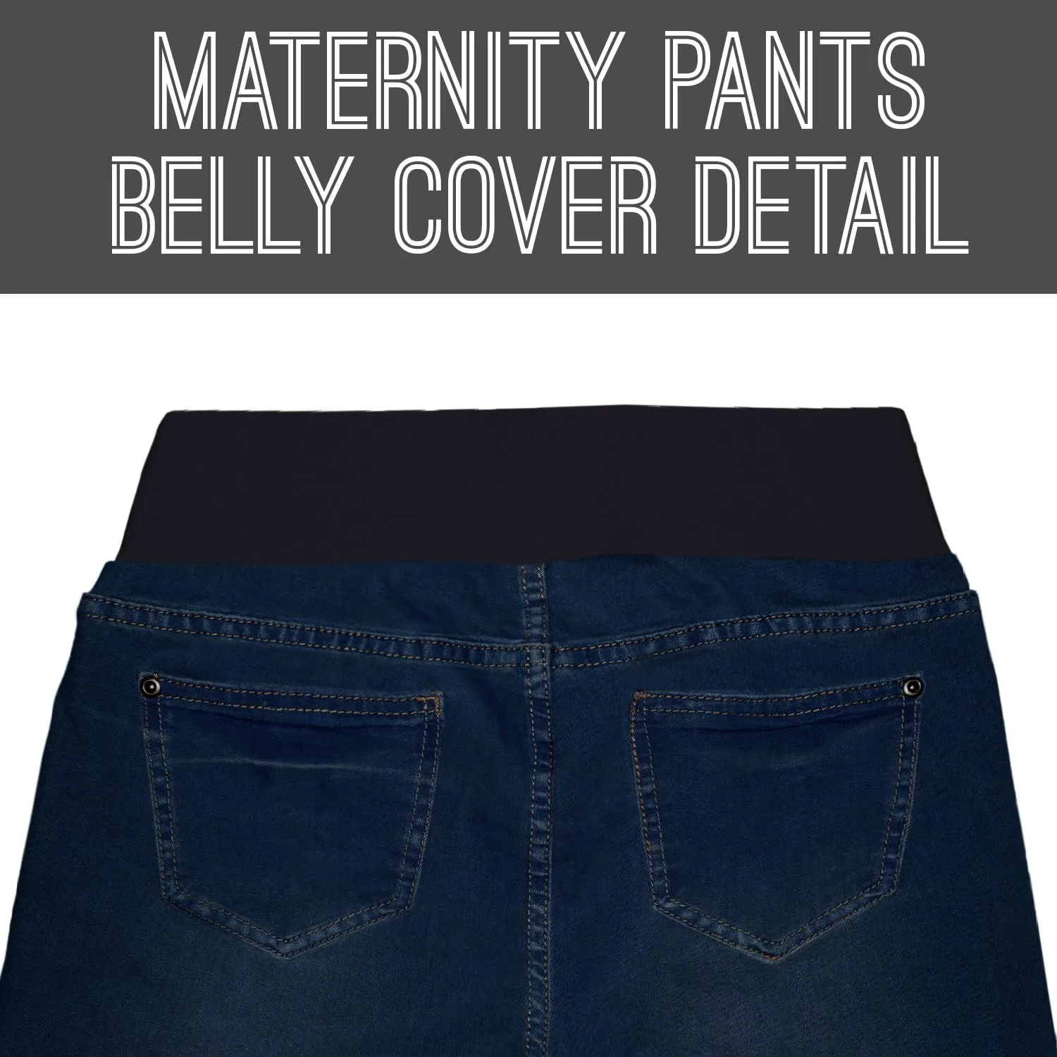Hybrid & Company Super Comfy Stretch Women's Maternity Bootcut Jeans with Real Pockets