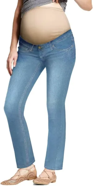 Hybrid & Company Super Comfy Stretch Women's Maternity Bootcut Jeans with Real Pockets