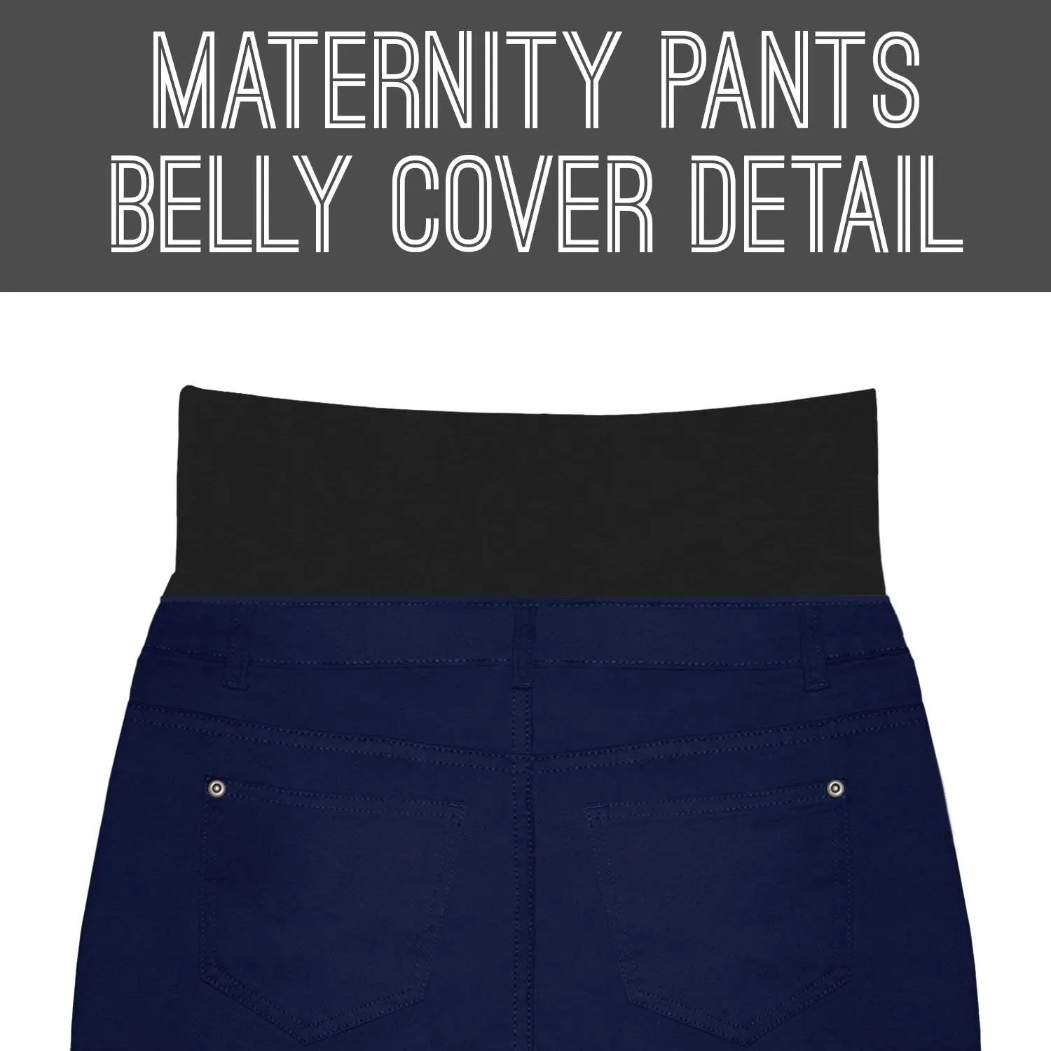 Hybrid & Company Super Comfy Stretch Women's Maternity Bootcut Jeans with Real Pockets