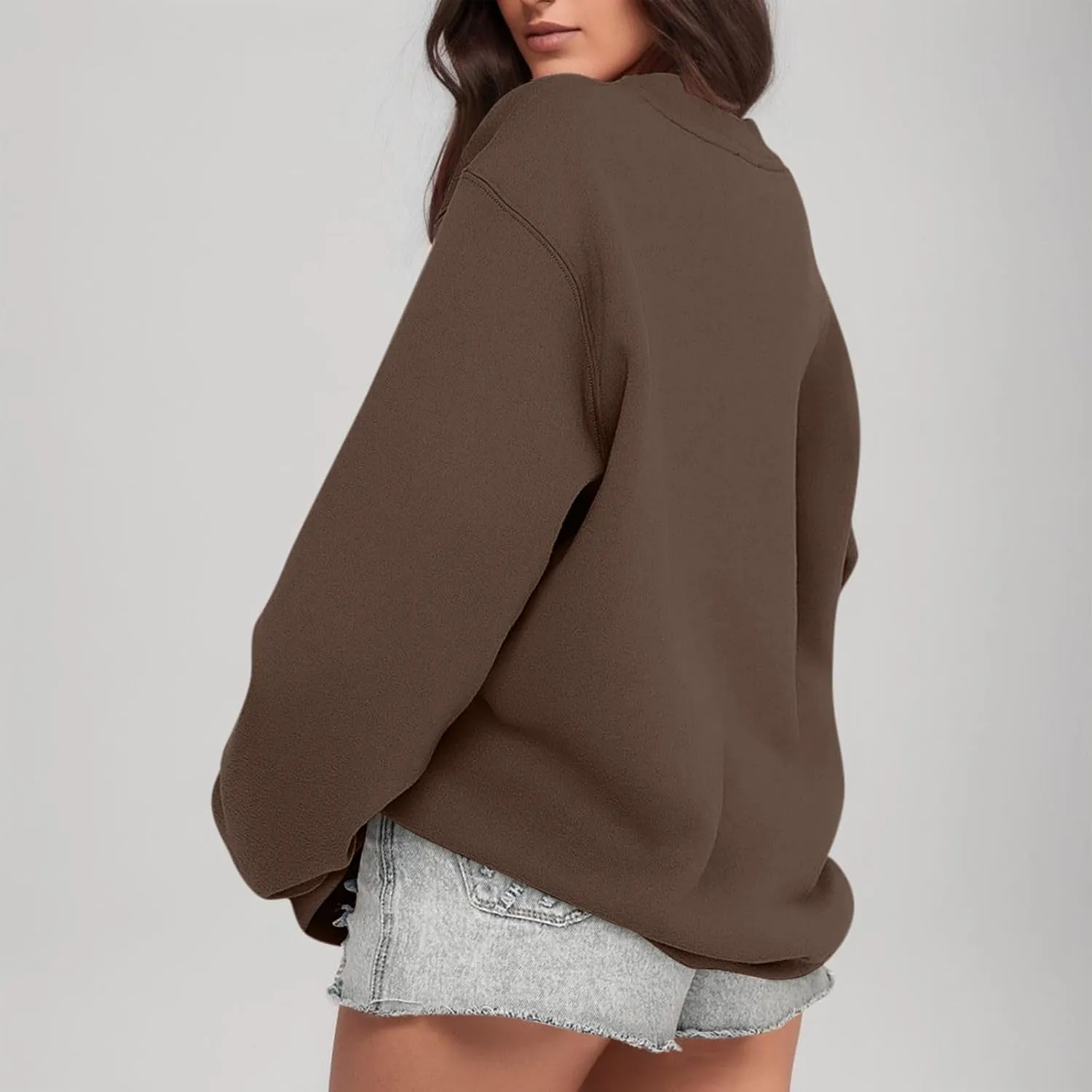 iLH Sweatshirts for Women Fall Fashion 2023 Casual Loose Pullover Crewneck Long Sleeve Oversized Blouses Tops