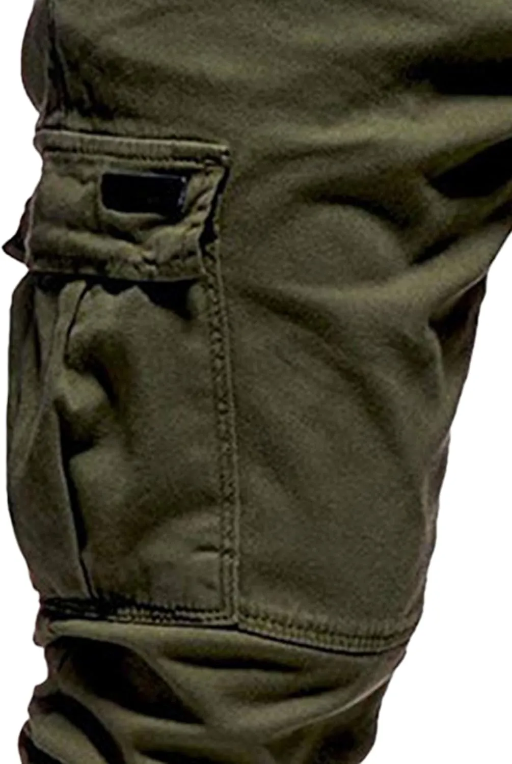 JEShifangjiusu Mens Fashion Cargo Pants Relaxed Fit Drawstring Joggers Sweatpants Workout Casual Cotton Long Trousers
