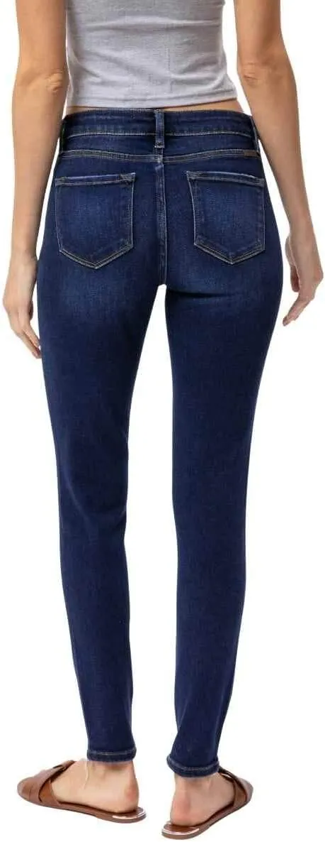 Kancan Women's High Rise Distressed Mom Jeans - KC9198L