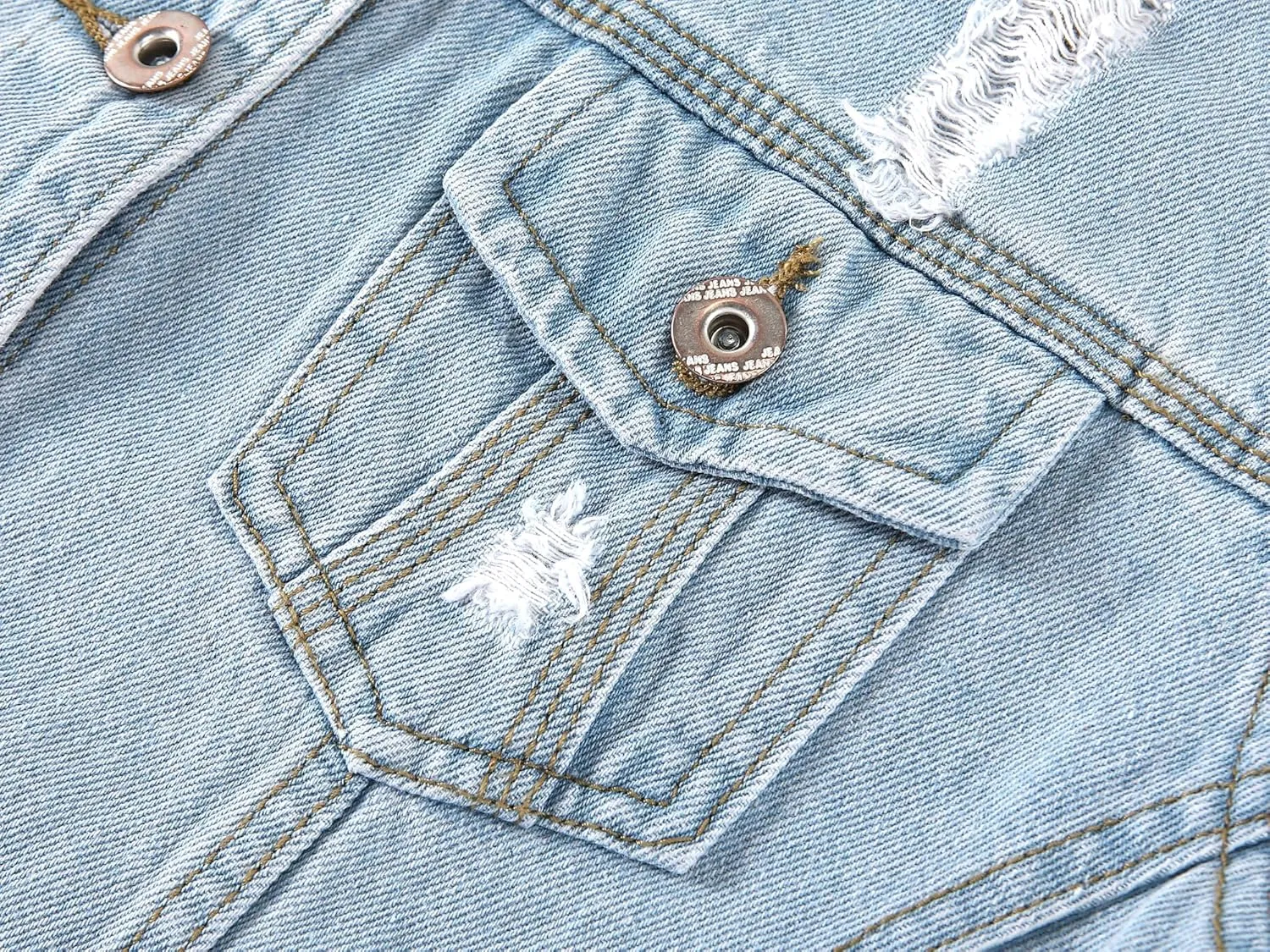 Kedera Womens Denim Jackets Distressed Ripped Long Sleeve Jean Jacket Coats