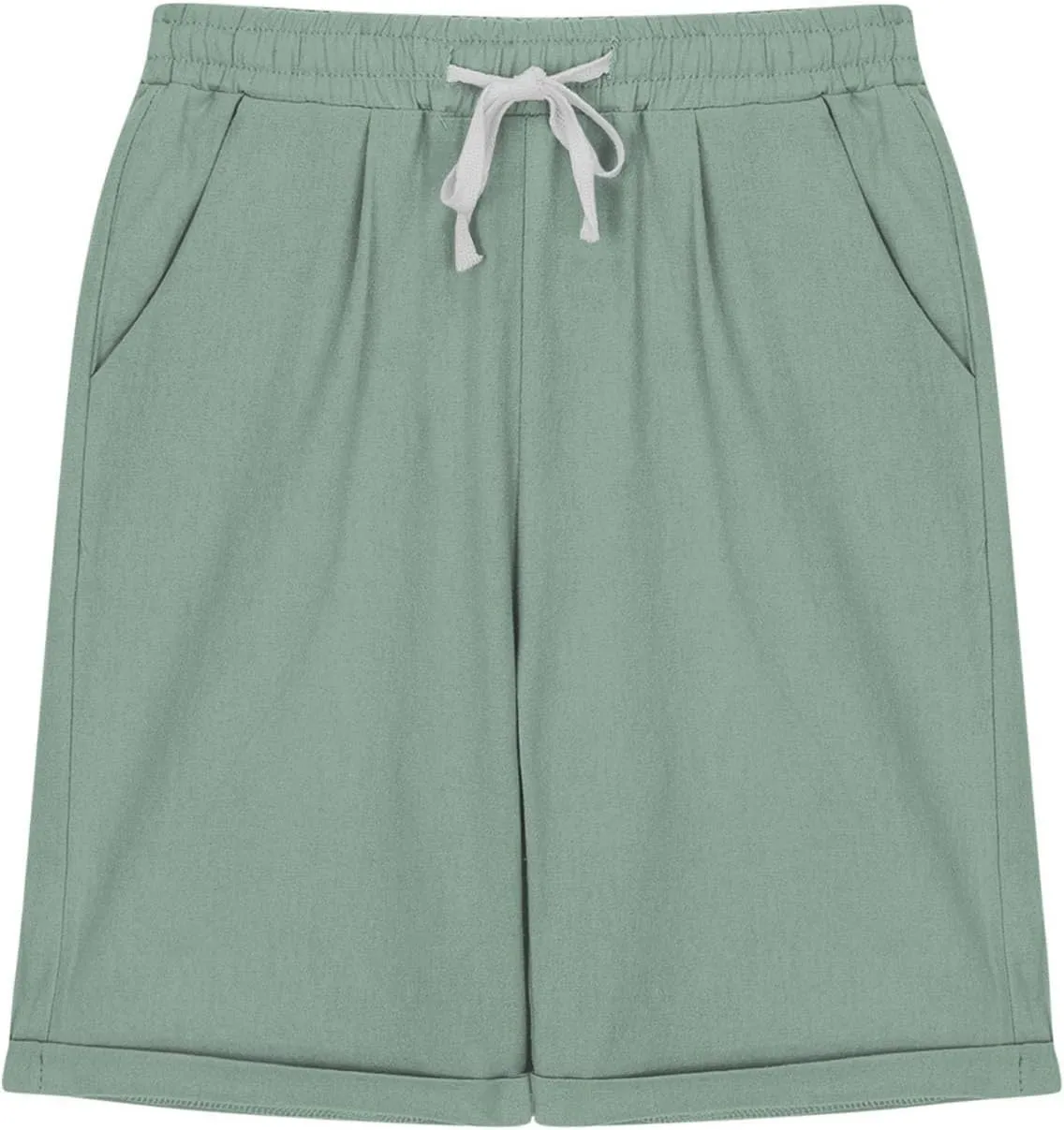 Kids Girls Baggy Wide Leg Casual Capris Pants Teen Drawstring Elastic Waist Cropped Trousers Summer Straight Comfy
