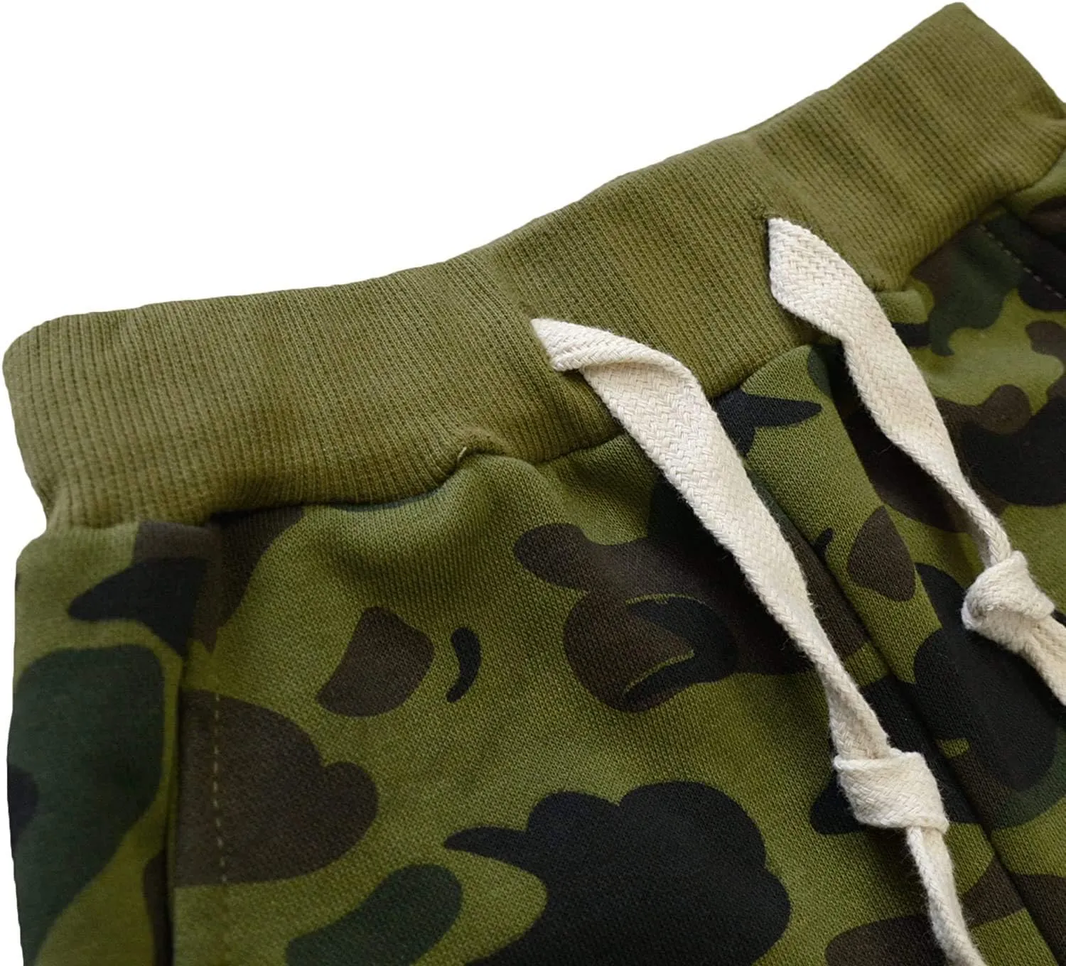 KISBINI Boy's Cotton Camouflage Sweatpants Sports Pants for Children