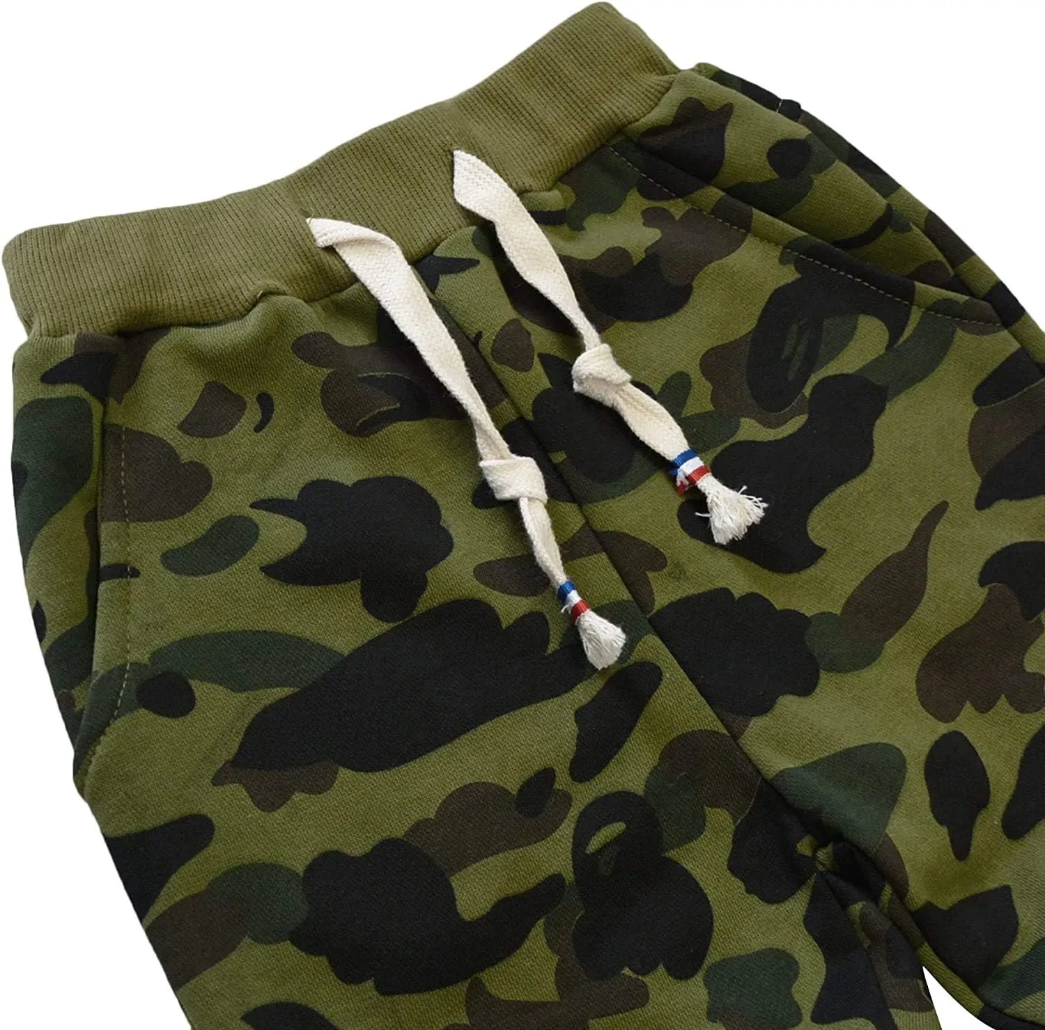KISBINI Boy's Cotton Camouflage Sweatpants Sports Pants for Children