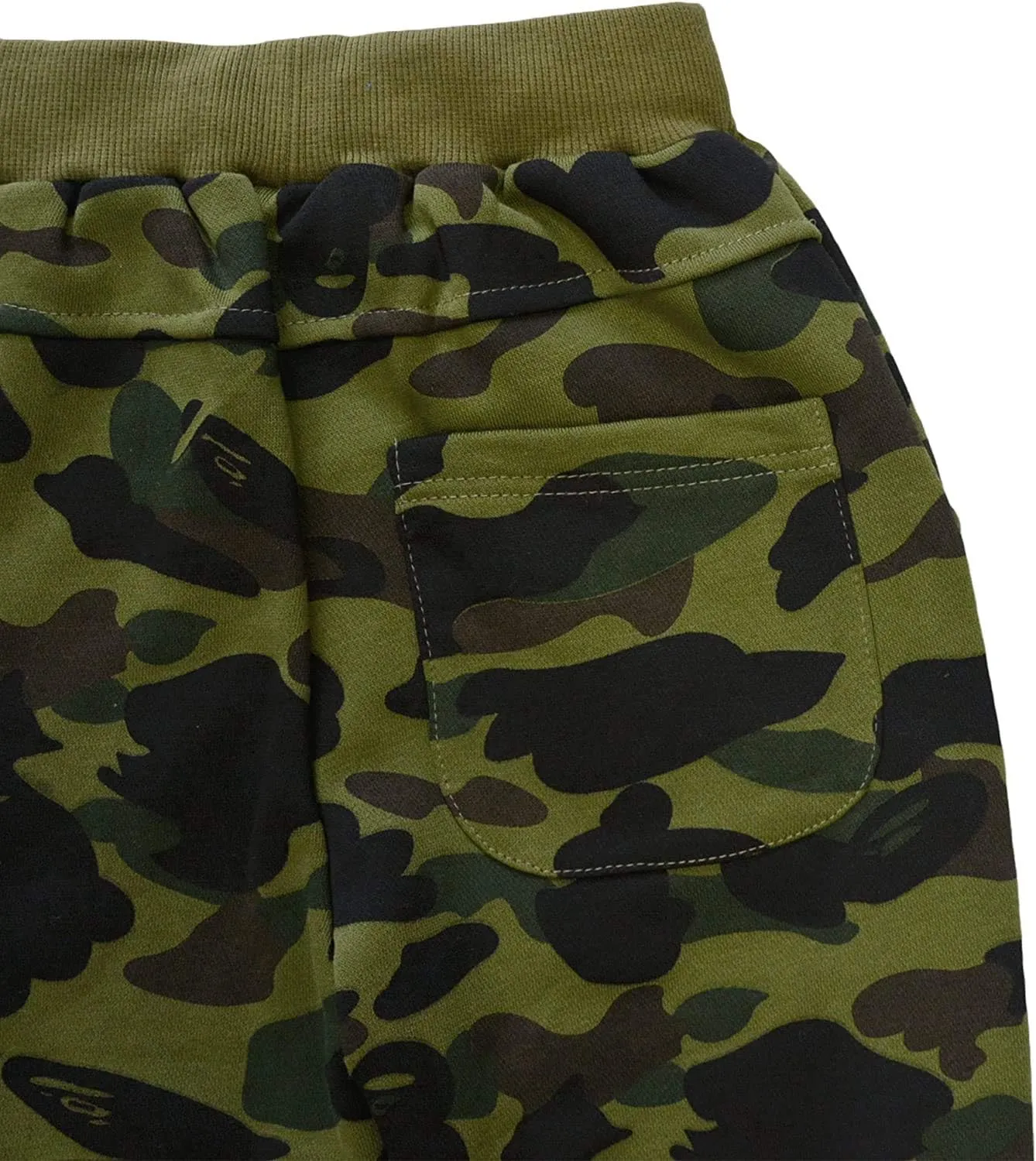 KISBINI Boy's Cotton Camouflage Sweatpants Sports Pants for Children