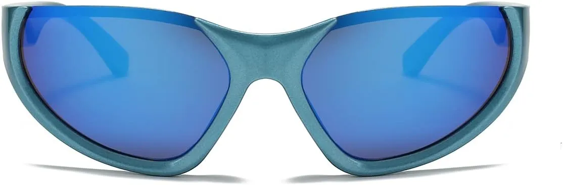 LASPOR Wrap Around Sport Sunglasses for Women Men Sport Shades Glasses Y2K Sunglasses