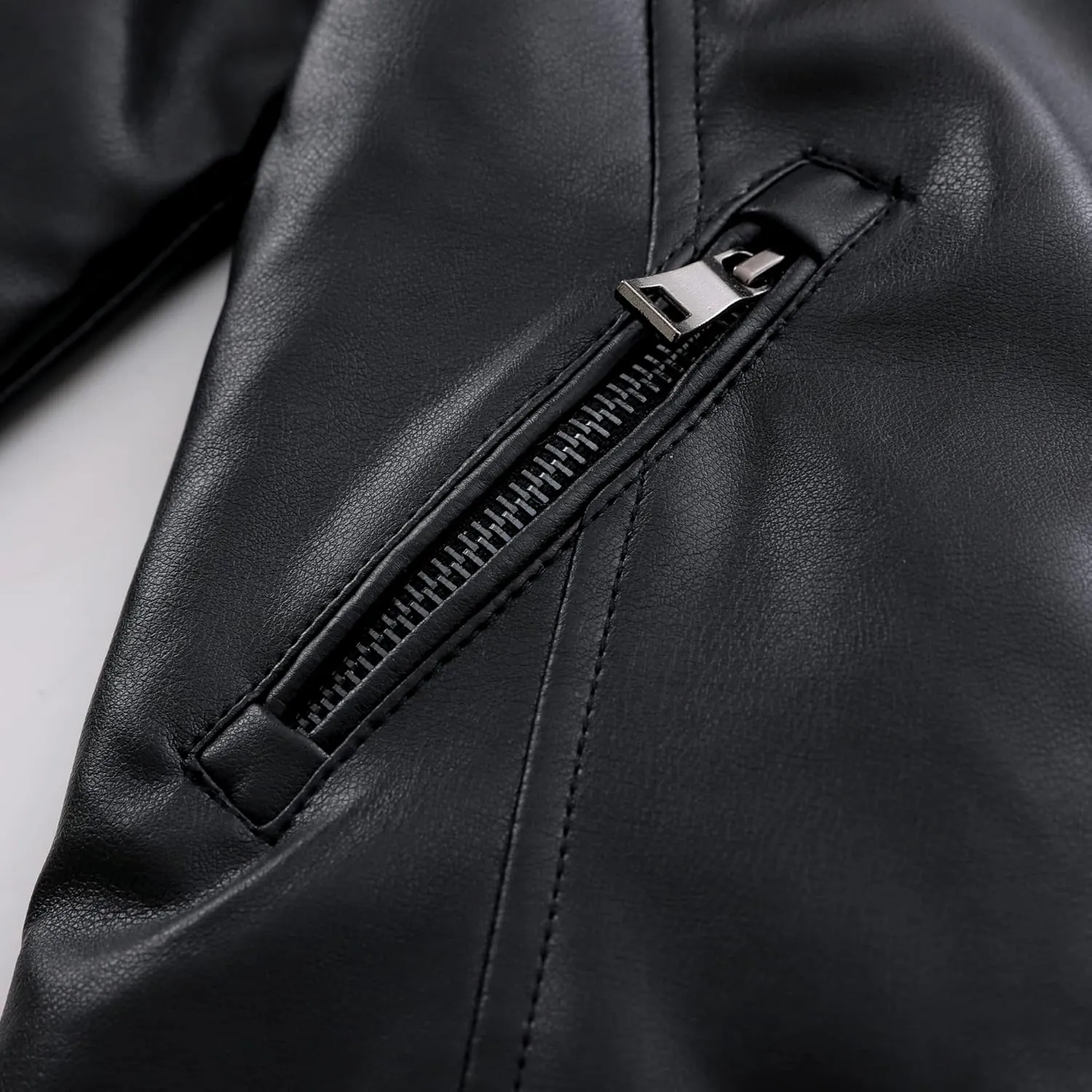 LJYH Boys Leather Jackets New Spring Children Collar Motorcycle Faux Leather Zipper Coats