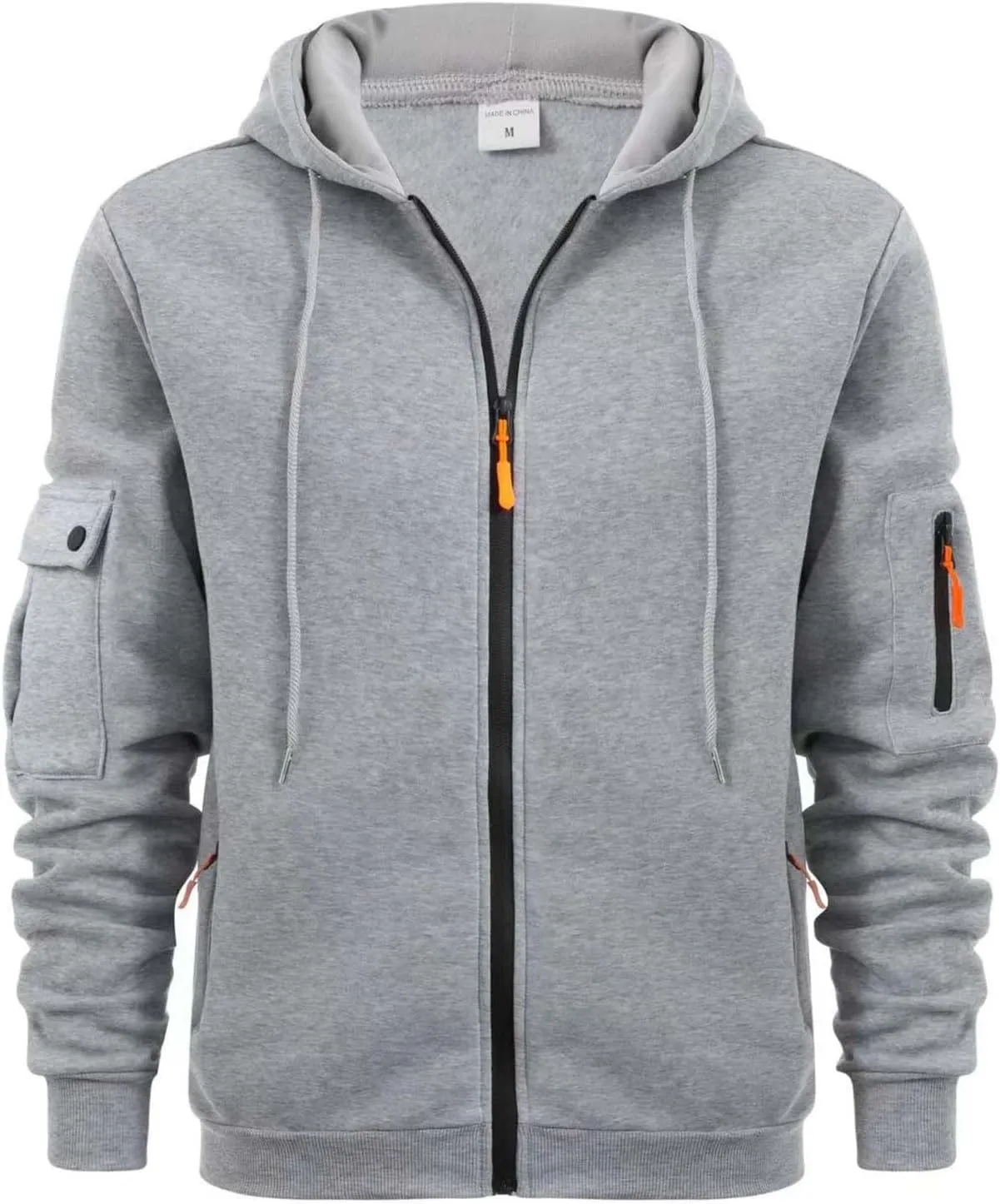 Men Hoodies Lightweight Gym Jackets with Pockets Full Zip Long Sleeve Sweatshirt Sports Hooded Pullover Outerwear