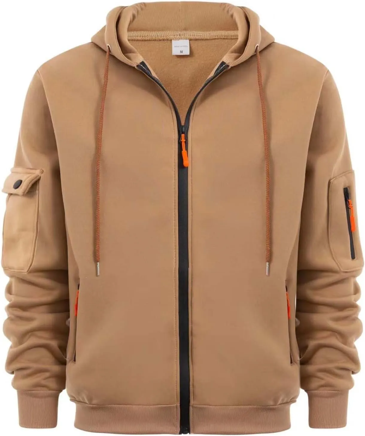 Men Hoodies Lightweight Gym Jackets with Pockets Full Zip Long Sleeve Sweatshirt Sports Hooded Pullover Outerwear