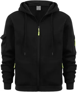 Men Hoodies Lightweight Gym Jackets with Pockets Full Zip Long Sleeve Sweatshirt Sports Hooded Pullover Outerwear