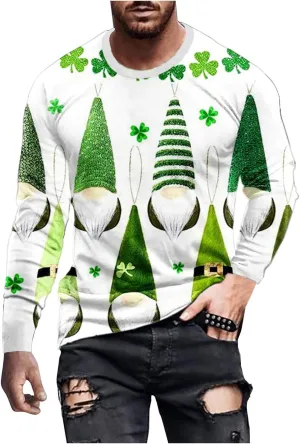 Men's Autumn And Winter Tops Halloween Themed And Thick Long Sleeved Sweater Cool Sweatshirts Halloween Long Sleeve
