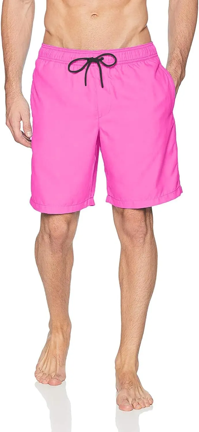 Mens Big and Tall Quick Dry Swim Trunks with Mesh Lining Drawstring Summer Beach Board Shorts Swimwear Bathing Suits