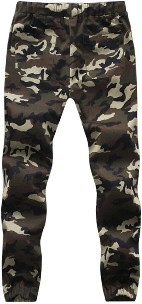 Mens Camo Joggers Pants Drawstring Casual Camouflage Jogger Sweatpants Sport Stretch Trousers Slim fit…