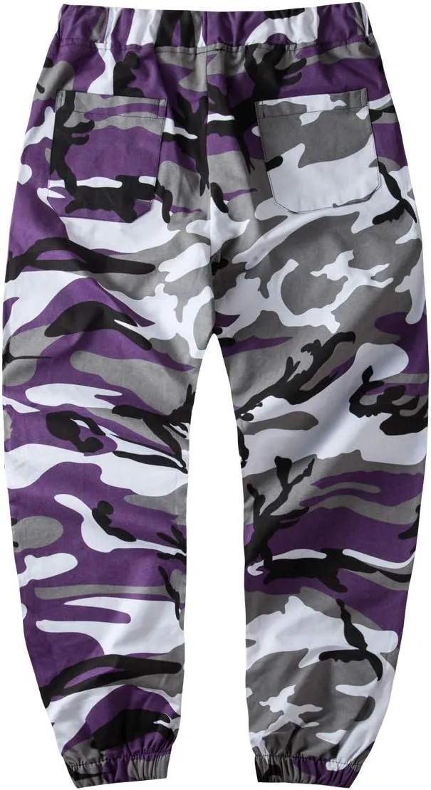 Mens Camo Joggers Pants Drawstring Casual Camouflage Jogger Sweatpants Sport Stretch Trousers Slim fit…