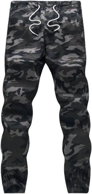 Mens Camo Joggers Pants Drawstring Casual Camouflage Jogger Sweatpants Sport Stretch Trousers Slim fit…