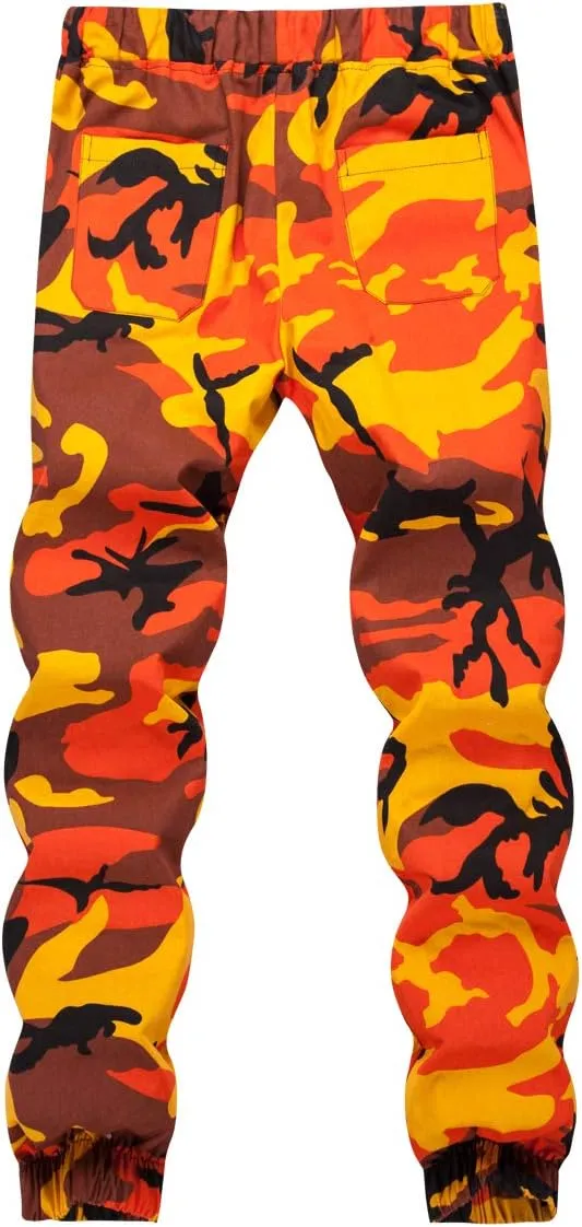 Mens Camo Joggers Pants Drawstring Casual Camouflage Jogger Sweatpants Sport Stretch Trousers Slim fit…