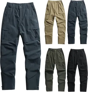 Mens Cargo Pants Casual Hiking Relaxed Fit Camo Joggers Cargo Work Pants with Multi Pockets for Men